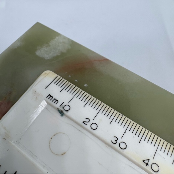 Made in Italy Polished Onyx Marble Cube Sculpture / Vintage Stone Decor - Picture 8 of 13